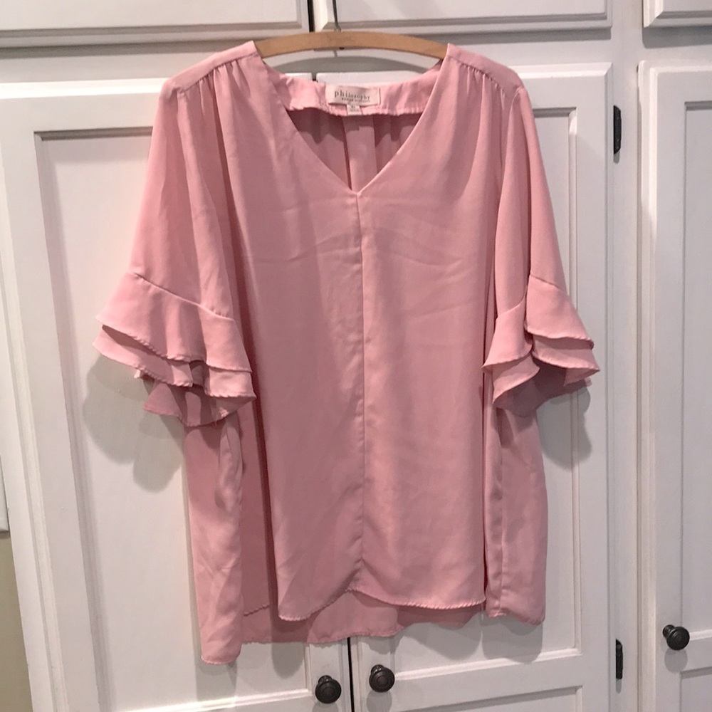Philosophy Dusty Pink Ruffled sleeve Blouse